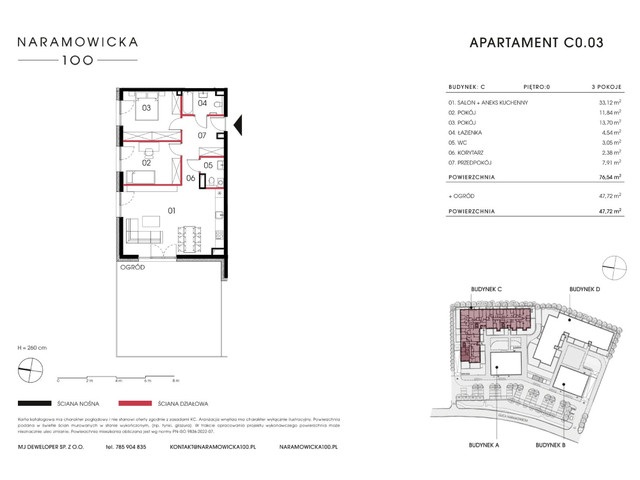 Mieszkanie w inwestycji Naramowicka 100, symbol C-C0.03 » nportal.pl