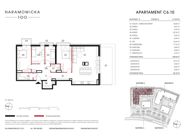 Mieszkanie w inwestycji Naramowicka 100, symbol C-C6.10 » nportal.pl