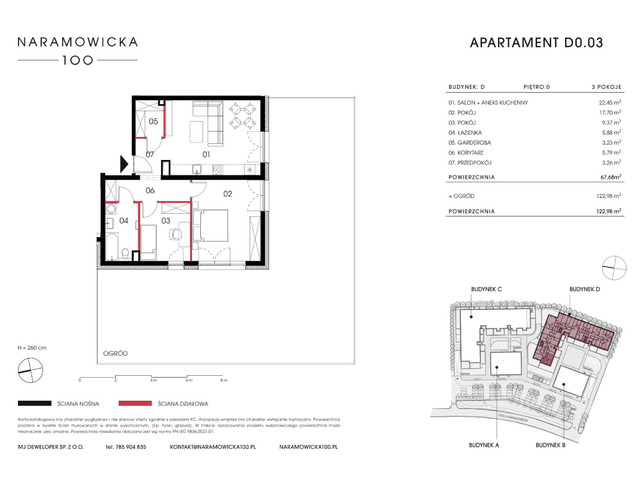 Mieszkanie w inwestycji Naramowicka 100, symbol D-D0.03 » nportal.pl