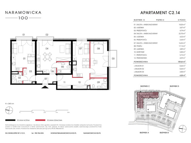 Mieszkanie w inwestycji Naramowicka 100, symbol C-C2.14 » nportal.pl