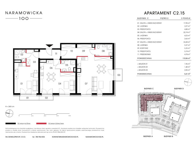 Mieszkanie w inwestycji Naramowicka 100, symbol C-C2.15 » nportal.pl