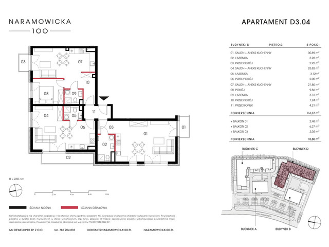 Mieszkanie w inwestycji Naramowicka 100, symbol D-D3.04 » nportal.pl