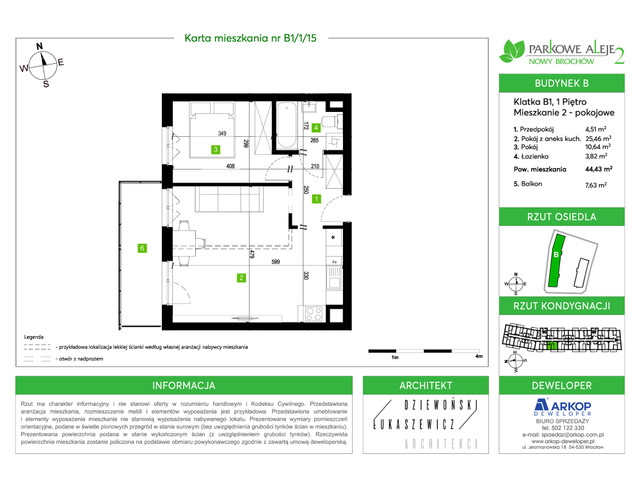 Mieszkanie w inwestycji Osiedle Parkowe Aleje 2, symbol B1-B1/1/15 » nportal.pl