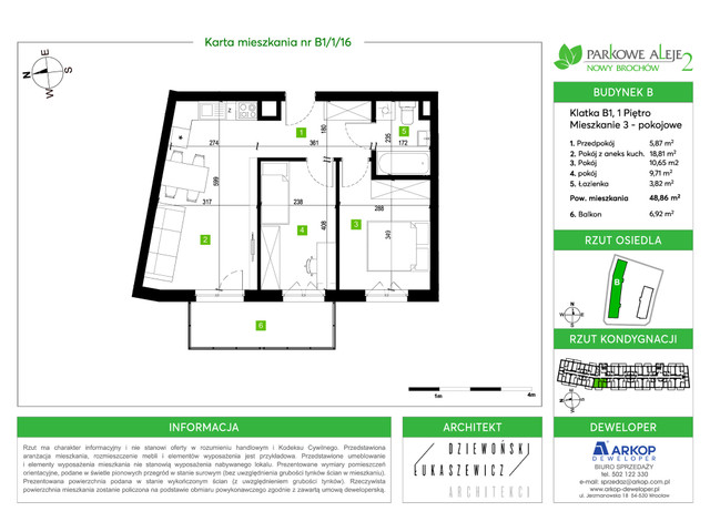 Mieszkanie w inwestycji Osiedle Parkowe Aleje 2, symbol B1-B1/1/16 » nportal.pl