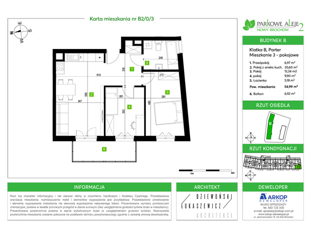 Mieszkanie w inwestycji Osiedle Parkowe Aleje 2, symbol B2-B2/0/3 » nportal.pl