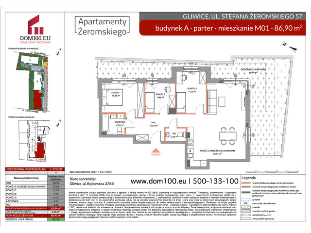 Mieszkanie w inwestycji APARTAMENTY ŻEROMSKIEGO, symbol A-A01 » nportal.pl