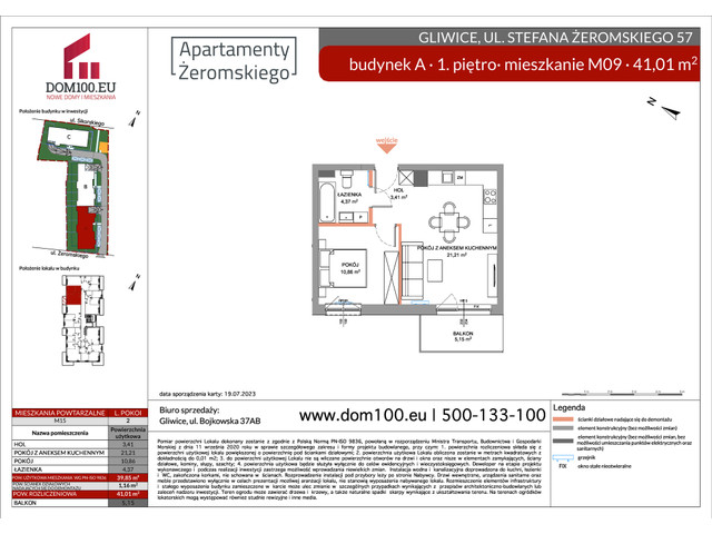 Mieszkanie w inwestycji APARTAMENTY ŻEROMSKIEGO, symbol A-A09 » nportal.pl