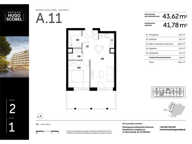 Mieszkanie w inwestycji Browar Hugo Scobel, symbol A.11 » nportal.pl