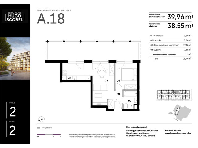 Mieszkanie w inwestycji Browar Hugo Scobel, symbol A.18 » nportal.pl