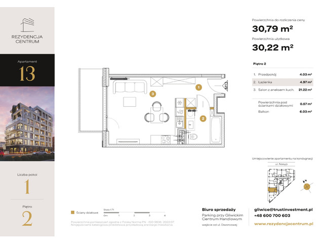 Mieszkanie w inwestycji Rezydencja Centrum, symbol M13 » nportal.pl