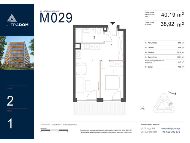 Mieszkanie w inwestycji Ultradom, symbol M029 » nportal.pl