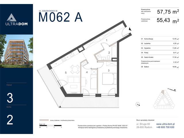 Mieszkanie w inwestycji Ultradom, symbol M062A » nportal.pl