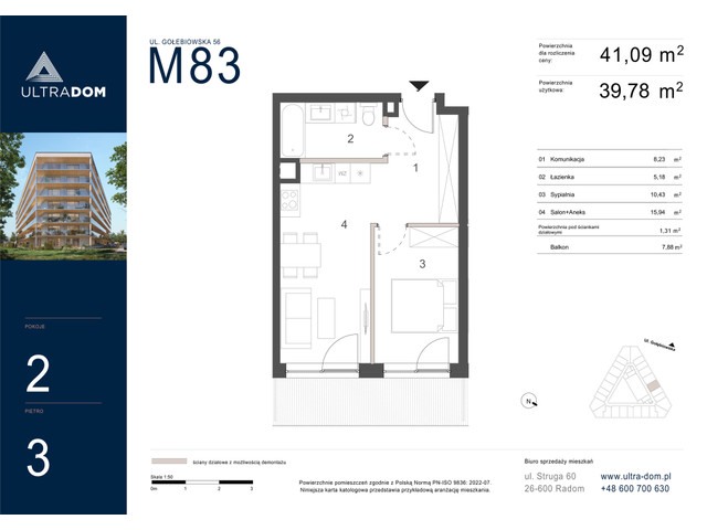 Mieszkanie w inwestycji Ultradom, symbol M083 » nportal.pl