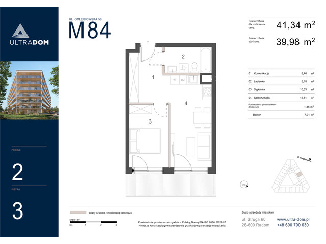 Mieszkanie w inwestycji Ultradom, symbol M084 » nportal.pl