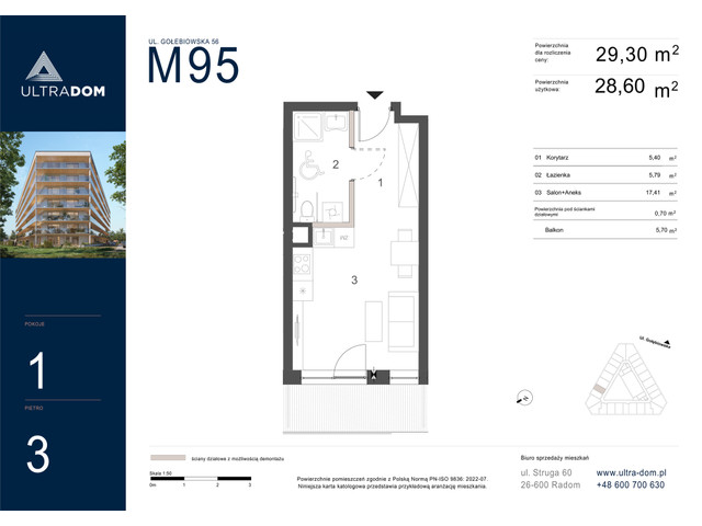 Mieszkanie w inwestycji Ultradom, symbol M095 » nportal.pl