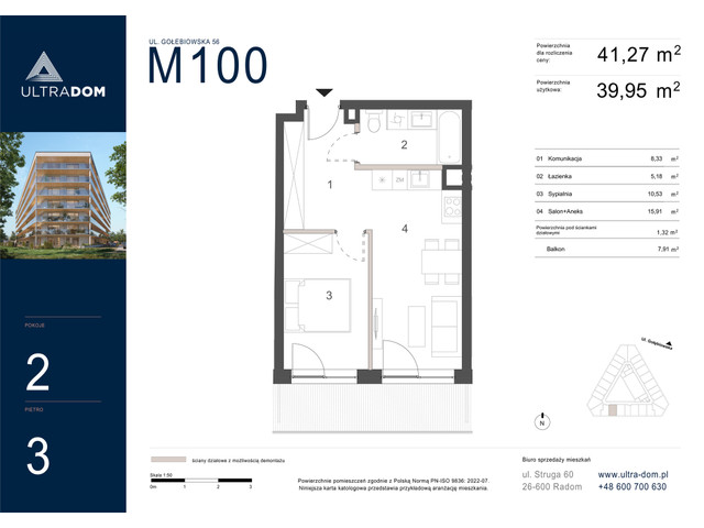 Mieszkanie w inwestycji Ultradom, symbol M100 » nportal.pl