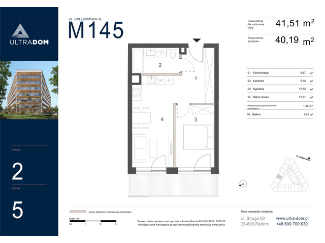 Mieszkanie w inwestycji Ultradom, symbol M145 » nportal.pl