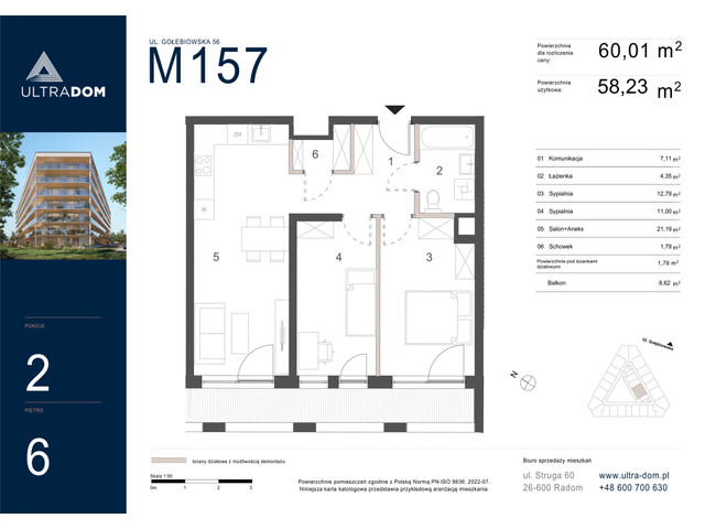 Mieszkanie w inwestycji Ultradom, symbol M157 » nportal.pl