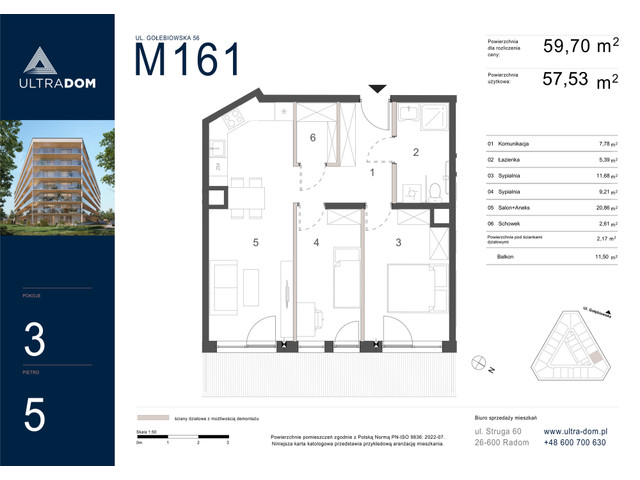 Mieszkanie w inwestycji Ultradom, symbol M161 » nportal.pl