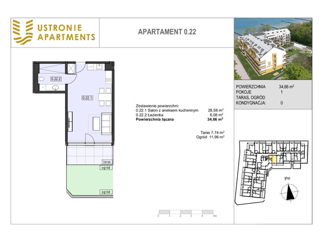 Mieszkanie w inwestycji Ustronie Apartments, budynek Komfort, symbol 0_22 » nportal.pl