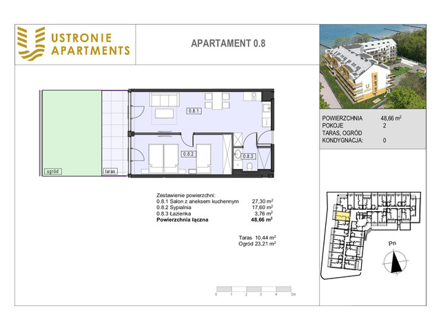 Mieszkanie w inwestycji Ustronie Apartments, budynek Deluxe, symbol 0_8 » nportal.pl