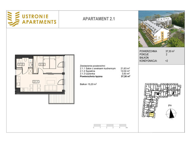 Mieszkanie w inwestycji Ustronie Apartments, budynek Deluxe, symbol 2_1 » nportal.pl