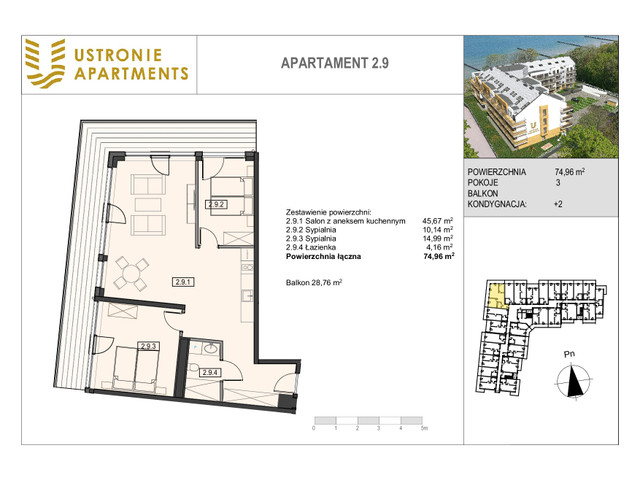 Mieszkanie w inwestycji Ustronie Apartments, budynek Superior, symbol 2_9 » nportal.pl