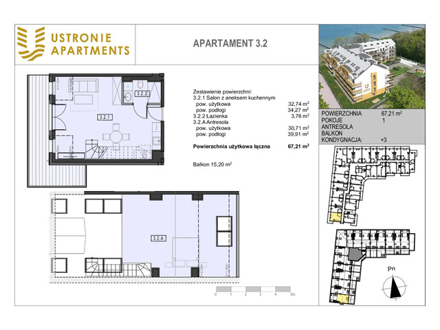 Mieszkanie w inwestycji Ustronie Apartments, budynek Superior suite, symbol 3_2 » nportal.pl