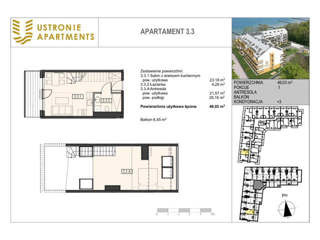 Mieszkanie w inwestycji Ustronie Apartments, budynek Superior suite, symbol 3_3 » nportal.pl