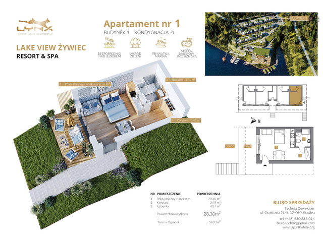 Mieszkanie w inwestycji LAKE VIEW ŻYWIEC RESORT & SPA, symbol B1/1 » nportal.pl
