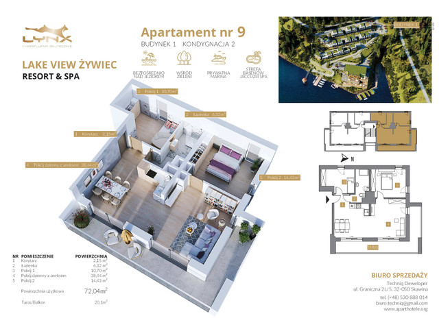 Mieszkanie w inwestycji LAKE VIEW ŻYWIEC RESORT & SPA, symbol B1/9 » nportal.pl