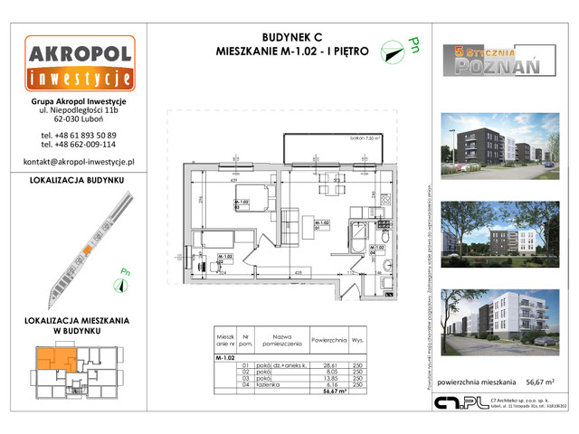 Mieszkanie w inwestycji Poznań ul. 5 Stycznia, symbol M-1.02.C » nportal.pl