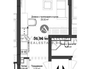 Kawalerka na sprzedaż, Bułgaria Пловдив/plovdiv Кършияка, Гагарин/Karshiaka, Gagarin, 42 749 dolar (174 843 zł), 44 m2, 102271767