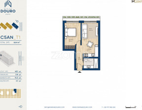 Mieszkanie na sprzedaż, Portugalia Vila Nova De Gaia, 333 385 dolar (1 363 546 zł), 48 m2, 99916460