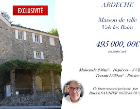 Dom na sprzedaż, Francja Vals-Les-Bains, 379 171 dolar (1 493 933 zł), 230 m2, 88215368
